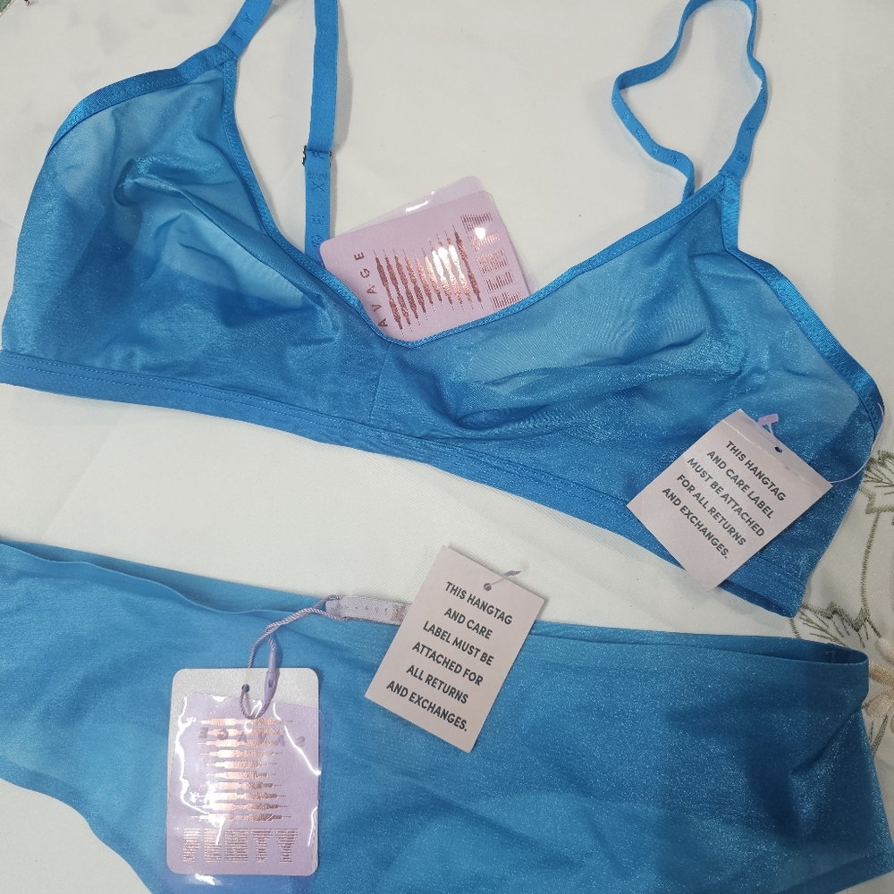NWT Savage X Fenty Set Blue - Picture 9 of 9